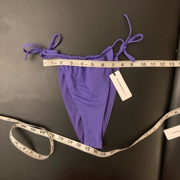 WeWoreWhat Ruched Bandeau Bikini Sapphire Blue XS NWT - Picture 14 of 15